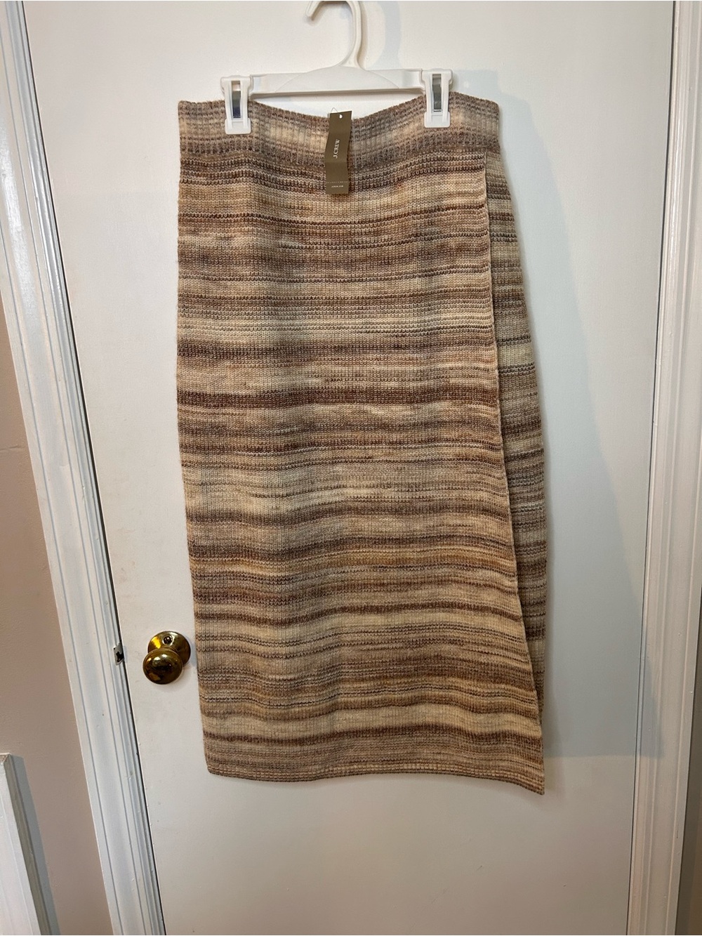 J CREW SPACE-DYED WRAP SWEATER SKIRT SIZE MEDIUM NEW WITH TAGS
